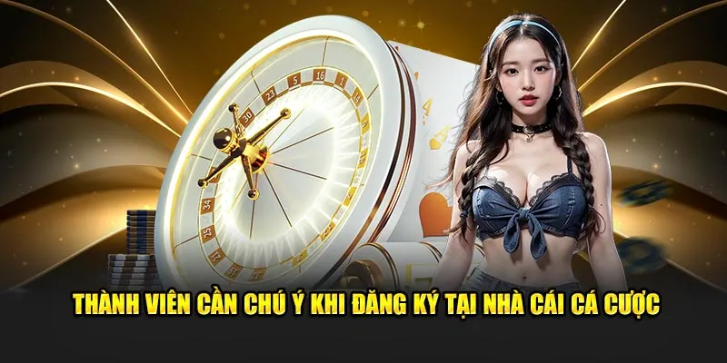 Thành viên cần chú ý khi đăng ký tại nhà cái cá cược